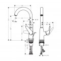 Змішувач для умивальника Hansgrohe Novus 71126000 - Фото 1